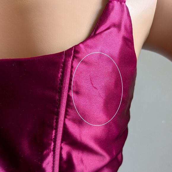 Vintage 90s JM for Gunne Sax Red Ball Gown Floral Embroidery Corset Size 5/6 - Picture 6 of 15